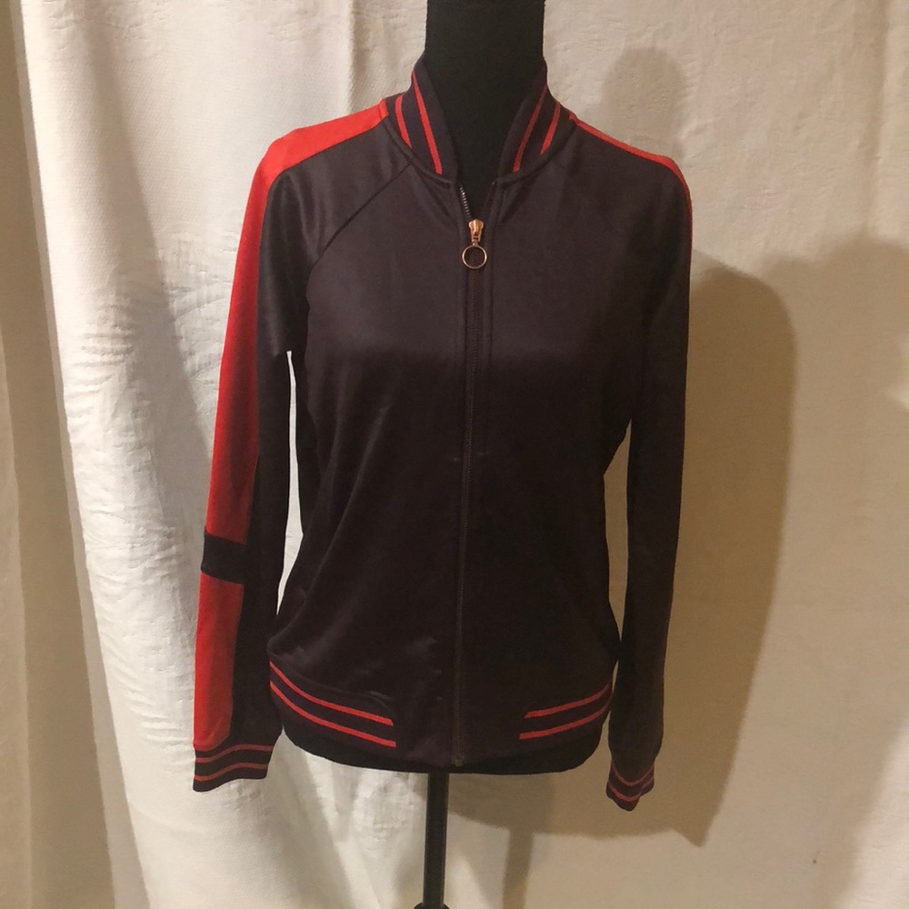 Sweaty Betty London aubergine track jacket, size extra small